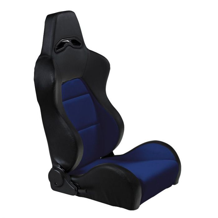 SK-Import Stoel Eco Style Verstelbaar Zwart - Blauw Kunstleer