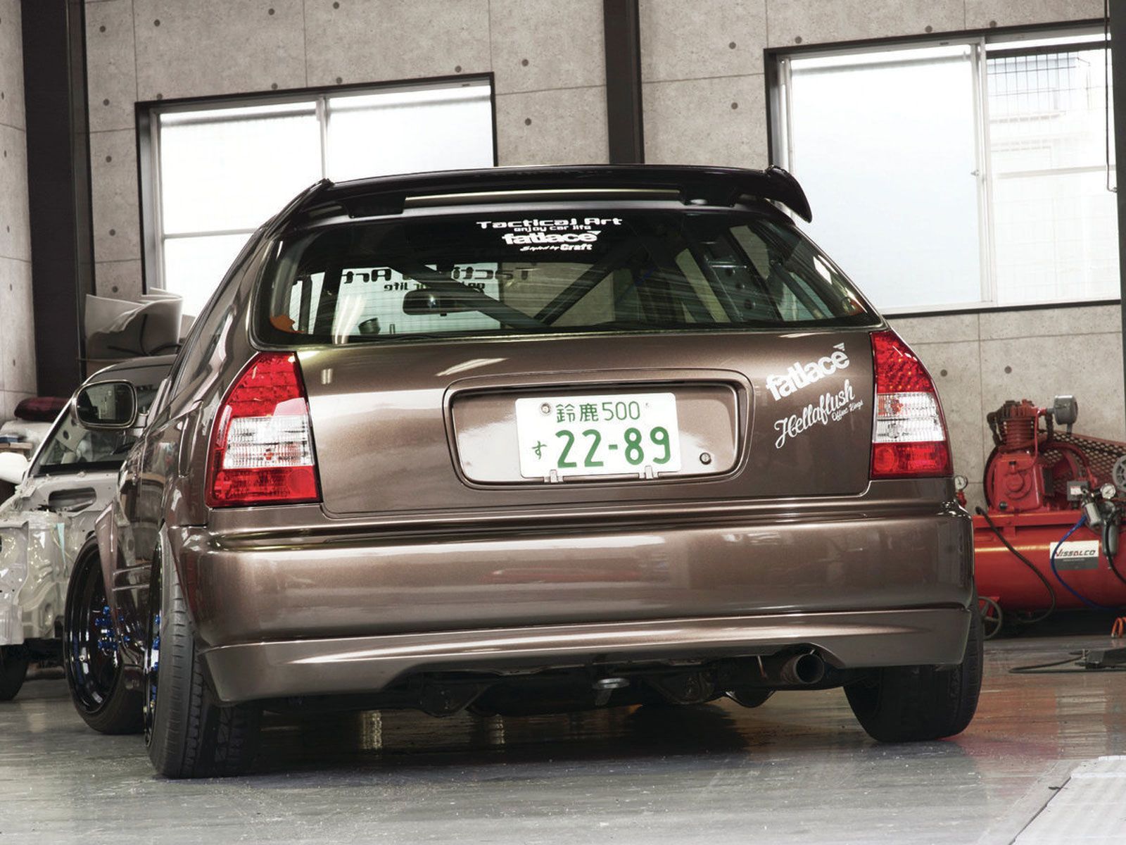 Image of PU Design Achter Bumper Lip CTR Style Zwart Polyurethane Honda Civic