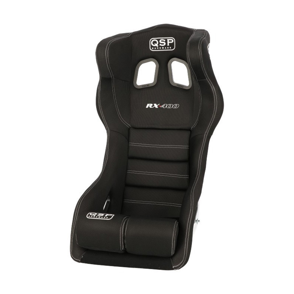 Image of QSP Kuipstoel RX-400 Witte kruisstiksel Zwart Geperforeerd polyester