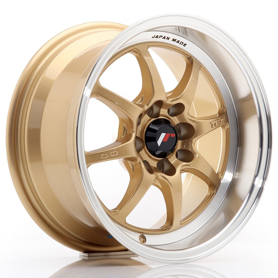 Image of JR-Wheels TFII Velgen 15 Inch 7.5J ET30 4x100,4x114.3 Gold Machined Lip
