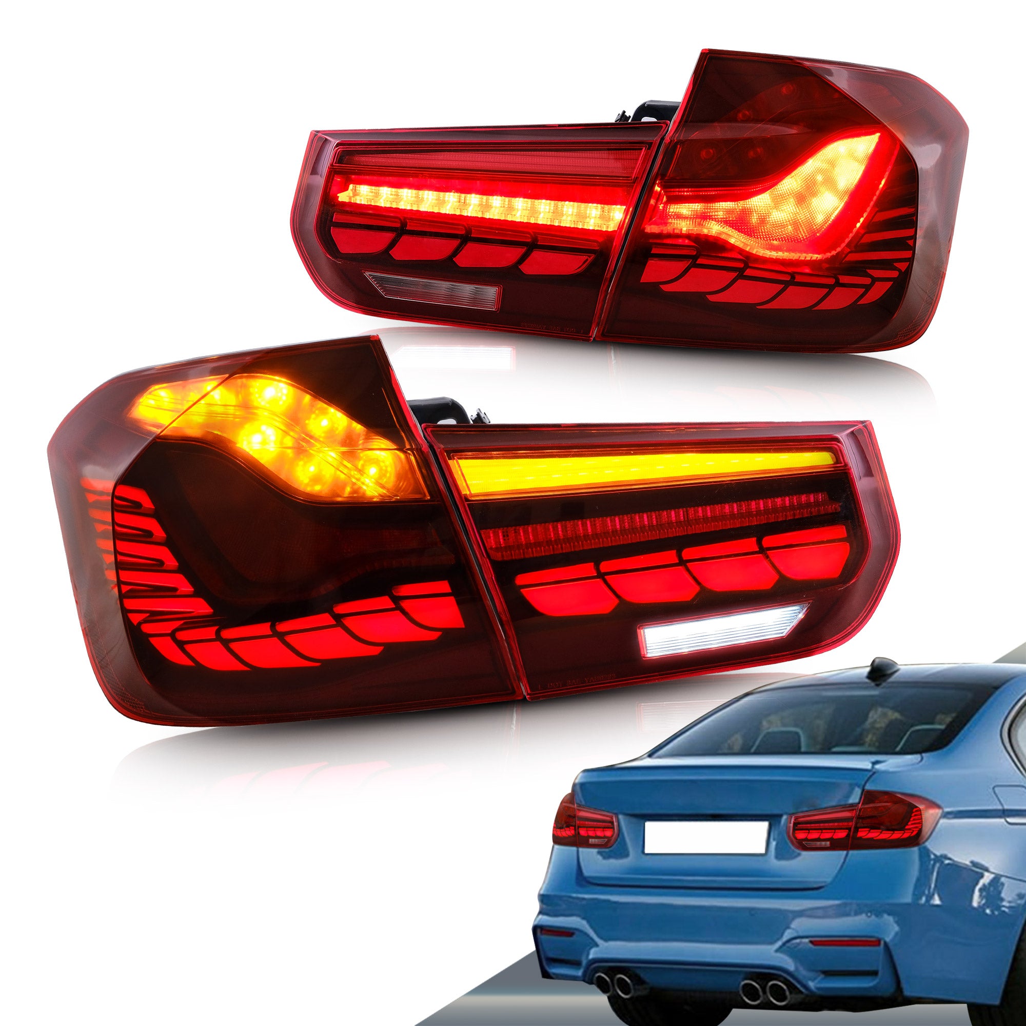 Image of VLand Achterlicht LED Rood Glas BMW 3-serie