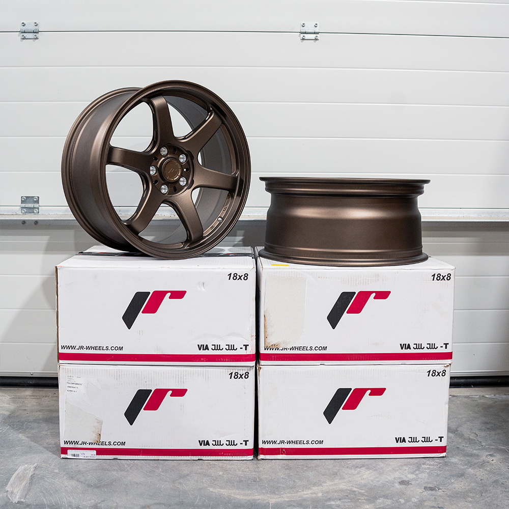 Image of JR-Wheels SL03 TWEEDE KANS 18x8 ET35 + 18x8.5 ET30 5x112 Flow Form Flat Bronze