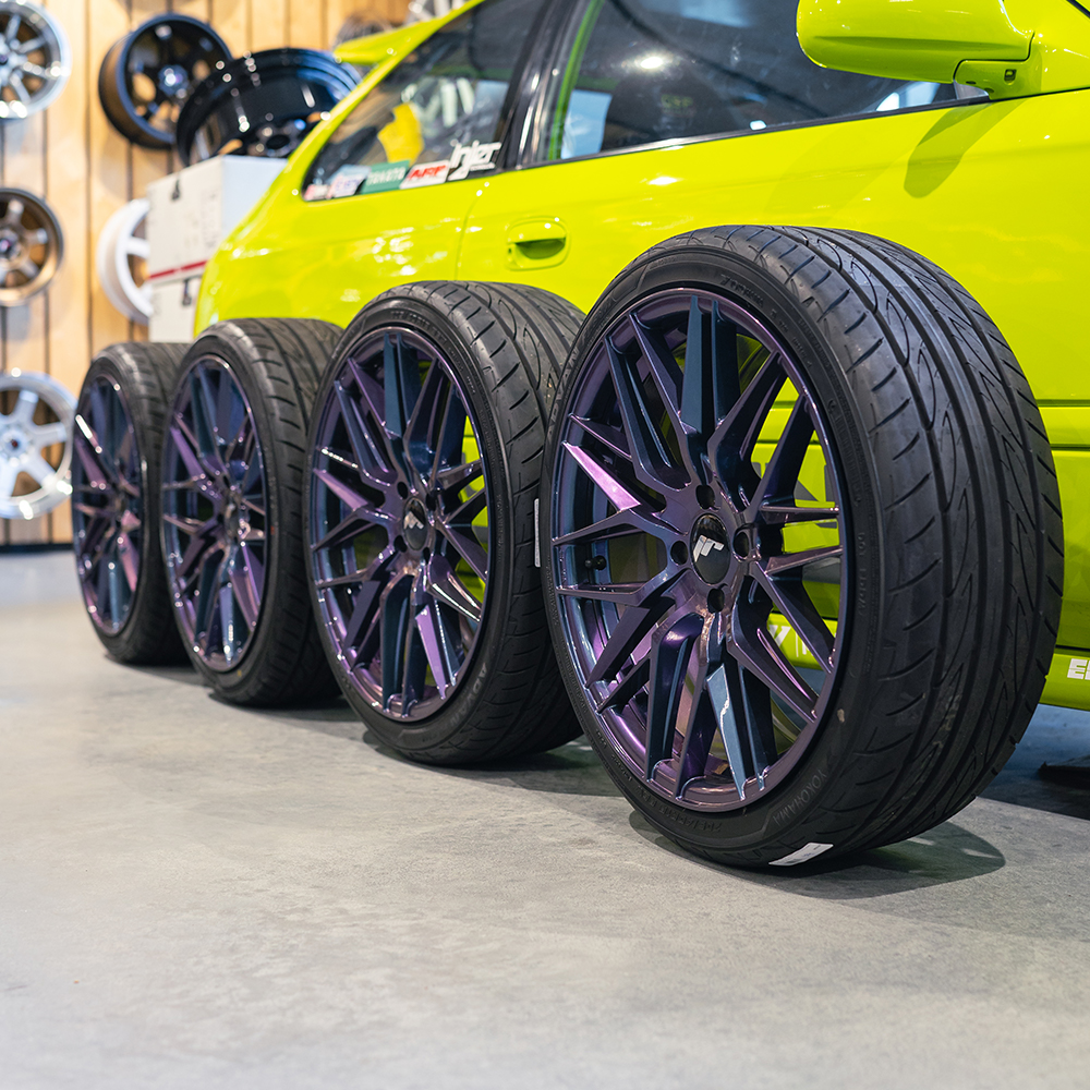 Image of JR-Wheels JR28 TWEEDE KANS Velgen 18 Inch 7.5J ET40 4x100 Gloss Blue Purple Chameleon