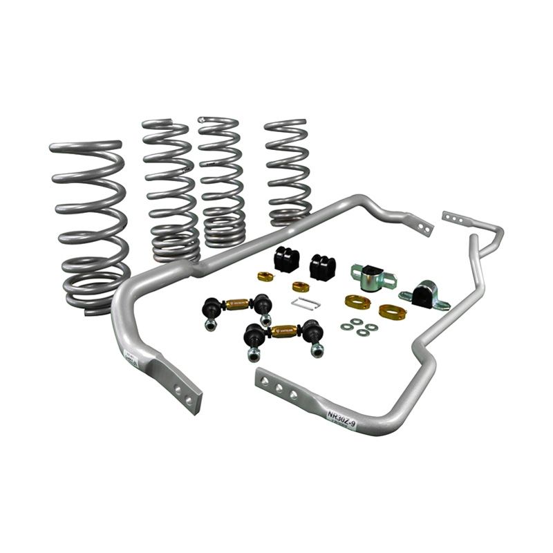 Image of Whiteline Voor en Achter Set Stabilisatorstang en Verlagingsveren Zilver Staal Nissan 350Z